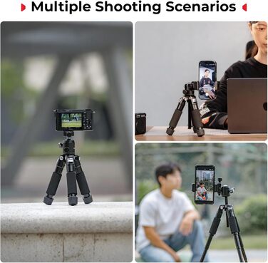 SMALLRIG VT-20 Pro Mini-штатив для камери та телефону: компактний, з кульковою головкою 360° та кріпленням для телефону