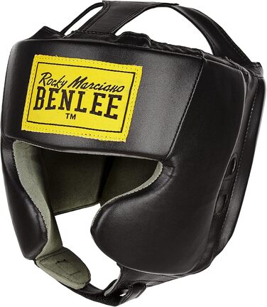 Benlee Mike Faux Leather Headguard (L-XL, Black) - Motorcycle & Boxing Head Protection
