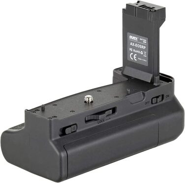 Грип для камери Canon EOS RP та R8 з двома акумуляторами, чорний (аналог EG-E1)