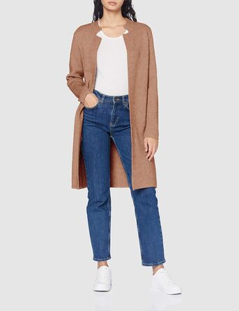 Кардиган-тунічка з довгим рукавом Organ Daen, блоки з кольорового блоку (бордовий/чорний) (TS, верблюжий)