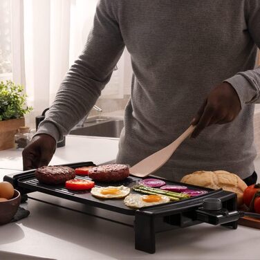 Електричний гриль Cecotec Tasty & Grill 3000 RockWater, 2600 Вт, покриття RockStone, терморегулятор, знімні деталі, чорний