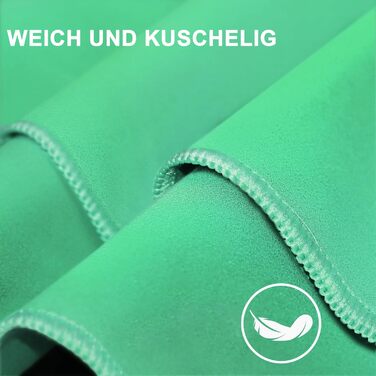 Набір рушників з мікрофібри, швидковисихаючі, 3 шт. (180x90см, 80x40см, 50x30см), для подорожей, спорту, пляжу (світло-зелений)