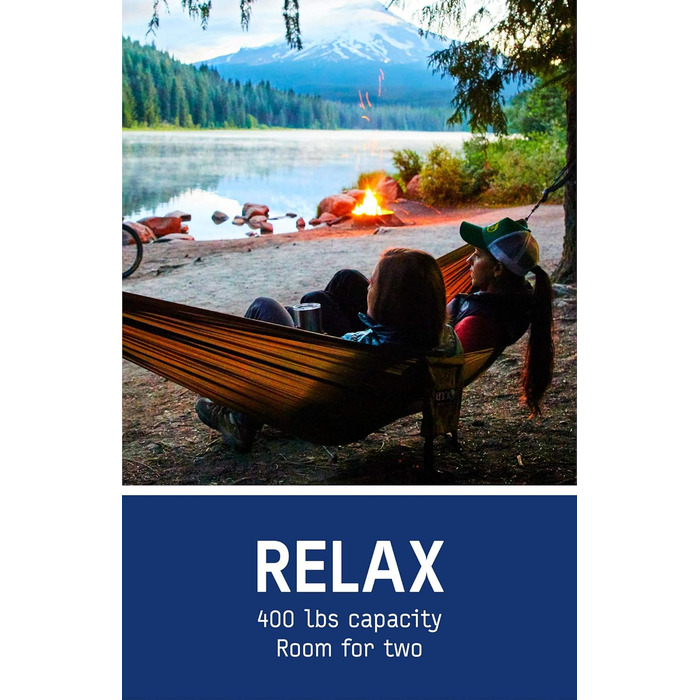 Гамак для кемпінгу ENO DoubleNest, 1-2 особи, спеціальне кольорове рішення ATC Violett / Blaugrün