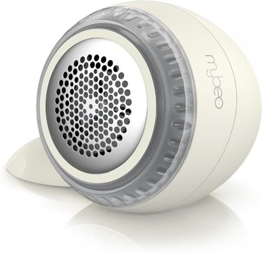 MyBeo - Електричний видалення ворсу з одягу - бездротовий прилад для видалення ворсу з тканини з USB-кабелем для зарядки - для всіх видів одягу - видаляє ковтунці - 2 змінні леза - акумуляторний (Колір: Бежевий)