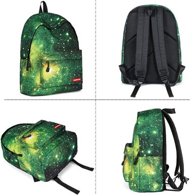 Шкільний рюкзак FANDARE Galaxy для хлопчиків та дівчаток з пеналом, 14-дюймовий відділ для ноутбука, зелений, для підлітків та дітей