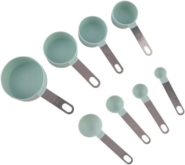 8-Piece Set of Measuring Cups and Spoons, Kitchen Measuring Spoons, Measuring Tools for Cooking and Baking, Durable PP (Color: C, Size: as shown)