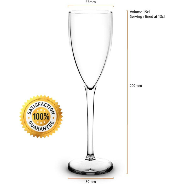 Premium Unbreakable Reusable Red Wine Glasses - 25cl (6 Pack)