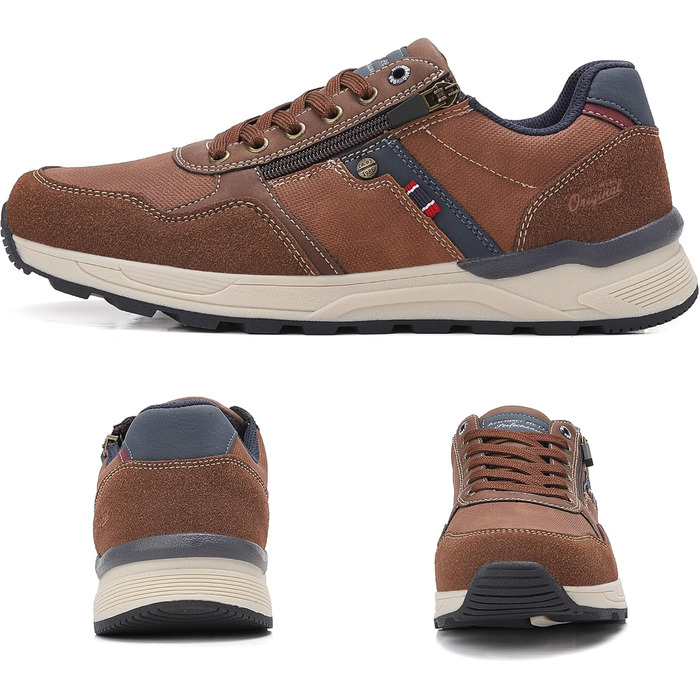 ARRIGO BELLO Кросівки для чоловіків, коричневі, на блискавці, трекінгові, зручні, 41-46 EU