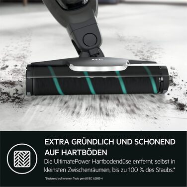 AEG HYGIENIC 5000 AS52HP25SH Cordless Vacuum Cleaner / 2in1 / Pleasantly Quiet at 80 dB(A) / 58% Recycled Material / Up to 55 Minutes of Runtime / Automatic / Self-Standing / Suitable for All Floors / Includes Accessories, White Model 2023 25.2V White Complete Accessories