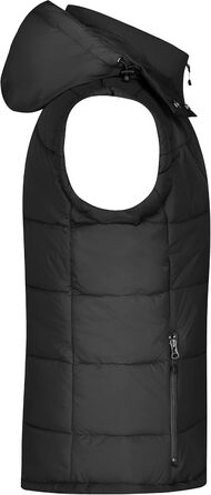 Степова жилетка жіноча James & Nicholson з капюшоном, чорна, розмір M