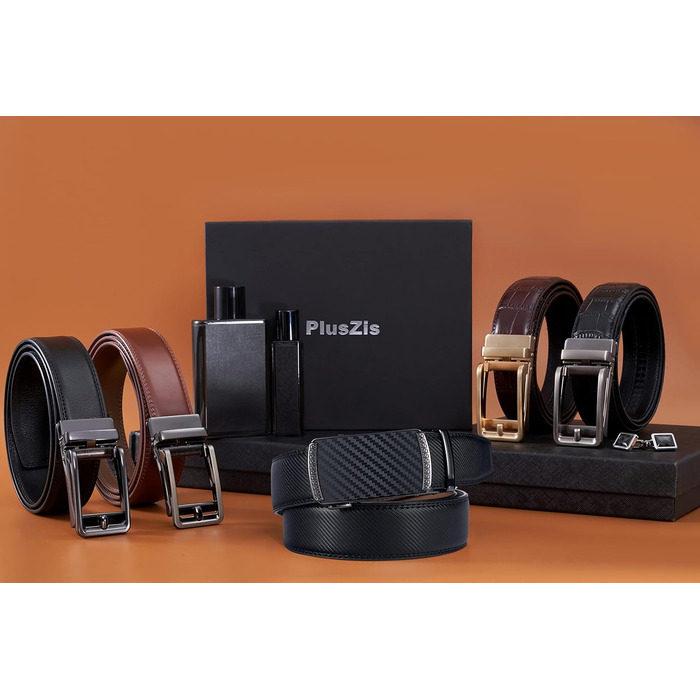 Чоловічий шкіряний ремінь на пряжці з регулюванням, великий та тонкий, 110 см, універсальний розмір