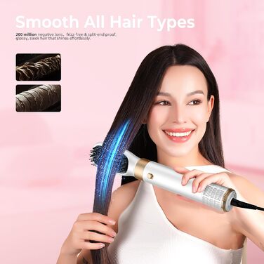 Професійний фен-щітка Pro Airbrush Hair styler 6 в 1: 6 функцій для укладки, 1000W, сушка та створення локонів