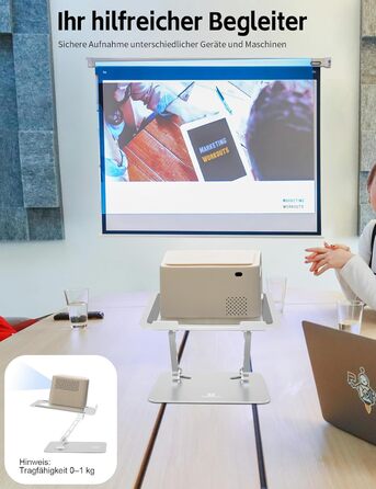 Підставка для ноутбука Ergonomic з алюмінію, регульована по висоті та складна, стабільна та з неслизьким покриттям, покращена вентиляція, сумісна з MacBook (до 15,6 дюймів), срібна