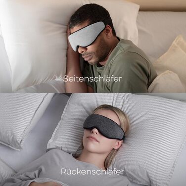 Ostrichpillow Маска для сну Eclipse Black | Ергономічна 3D маска для сну | Блокує світло для повного затемнення