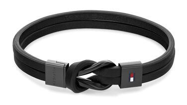 Браслет шкіряний чоловічий Tommy Hilfiger чорний 2790442