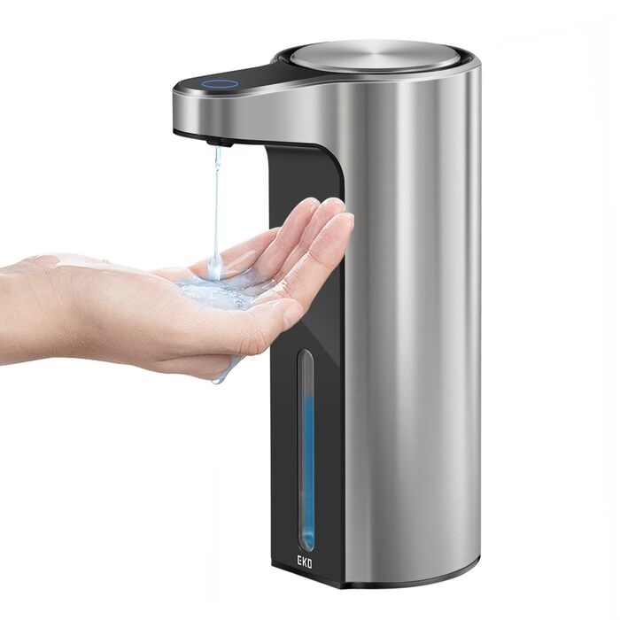 Автоматичний дозатор для мила EKO Aroma (чорний, 250 мл) - сенсорний, електричний, водонепроникний для кухні та ванної
