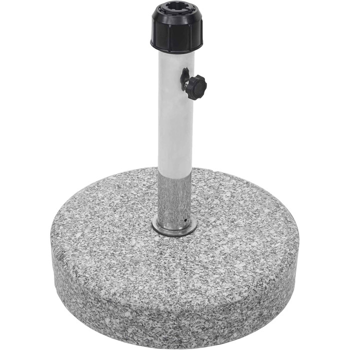 Mendler Umbrella Stand HWC-F92, Umbrella Stand Umbrella Holder, Granite - 24kg Round Grey