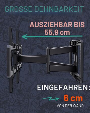 Похилий настінний кронштейн для телевізора ECHOGEAR Full Motion Articulating (42