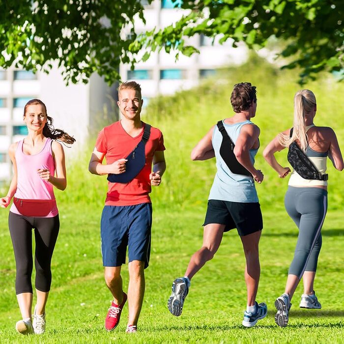 Чоловіча/жіноча поясна сумка на пояс, унісекс, водонепроникна, стильна, нейлон, для спорту, подорожей, прогулянок з собакою (чорна)