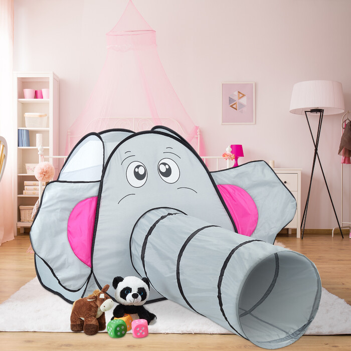 Relaxdays Pop-Up Elephant Play Tent