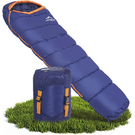 Сплячий мішок Zeitgeist Outdoor 3 сезони для дорослих 210x81 см, водонепроникний, легкий, 10°C, для мото, риболовлі, велосипеда, трекінгу та кемпінгу