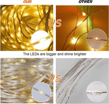 Ланцюжок LED-ліхтарів 220 LED, 25 м, 8 режимів, вологостійкий, з пультом, для декору кімнати, балкона, вечірки, Різдва (тепле біле світло), мідний дріт, PVC