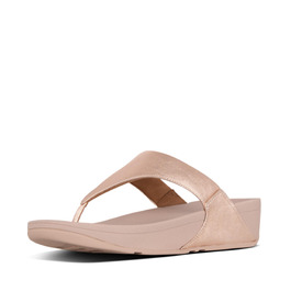 Сандалі жіночі Fitflop Lulu з шкіри, рожево-золотисті, розмір 39 EU