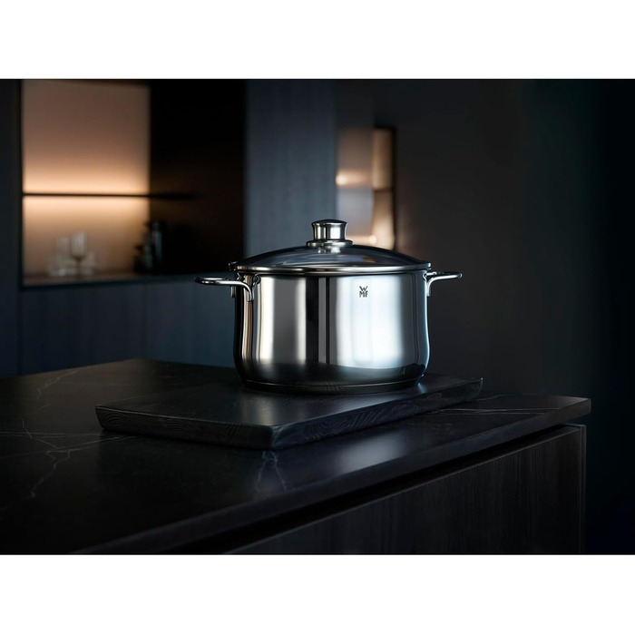Каструля WMF Diadem Plus 16 см з кришкою, нержавіюча сталь, 2 л, для індукції, без покриття