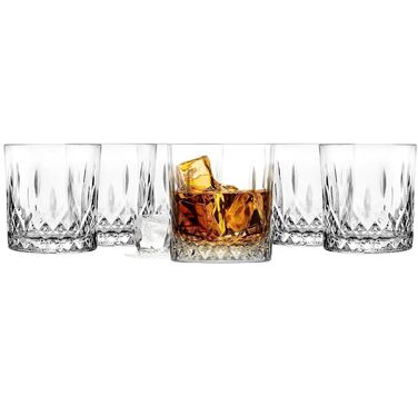 Набір келихів для віскі Glasmark KROSNO 1992, 6 шт, 280 мл, для коньяку, рому, джину, коктейлів, прозорі, низькі, для посудомийної машини