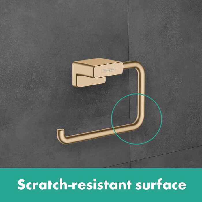 Hansgrohe AddStoris Toilet Paper Holder - Wall Mounted Tissue Holder with Concealed Mounting - Chrome Bathroom Accessory