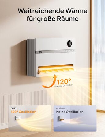 Електричний конвекторний обігрівач Dreo Smart Heizung - 2000W з Wi-Fi, пультом та таймером, PTC кераміка, енергозбереження