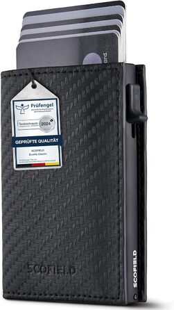 SF SCOFIELD Duality Magflip Premium Slim Wallet with Coin Pocket | Card Holder with Coin Pocket for 9-10 Cards | Card Wallet | Men's Wallet | RFID Protection | Credit Card Holder | Smart Wallet