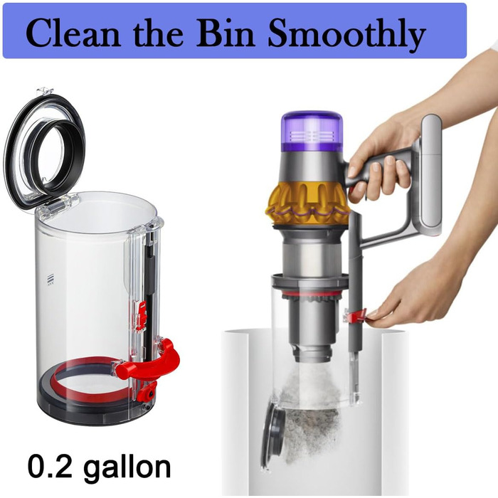 Контейнер для пилу Dyson V12 Detect Slim/ V10 Digital Slim, замінна частина, аксесуар, артикул 965272-01, сумісний з V11/V15