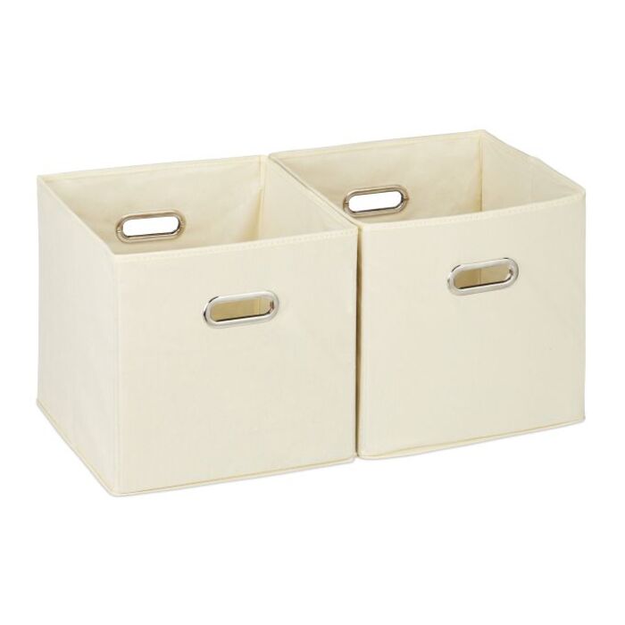 Relaxdays Fabric Storage Boxes, 2-Pack