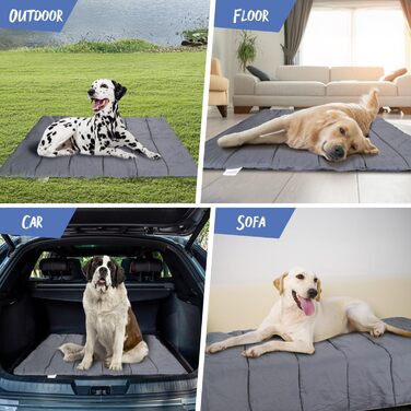 Nobleza Waterproof Dog Mat for Outdoor Use, Washable Large Dog Blanket for Travel, Foldable Travel Blanket for Dogs, Portable Dog Bed, 110x68 cm