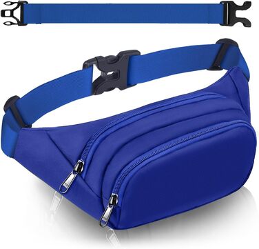 Чоловіча/Жіноча поясна сумка-бананка 35 см з великою місткістю, водонепроникна, для iPad mini/iPhone 12 Pro Max, для спорту, чорна