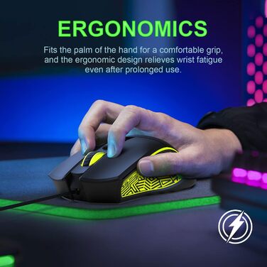 Ігрова комбінація клавіатури та миші XINMENG з RGB-підсвічуванням, миспад, 3600 DPI, серія Panda, для PS4/Windows/PC/Mac/Laptop, чорний