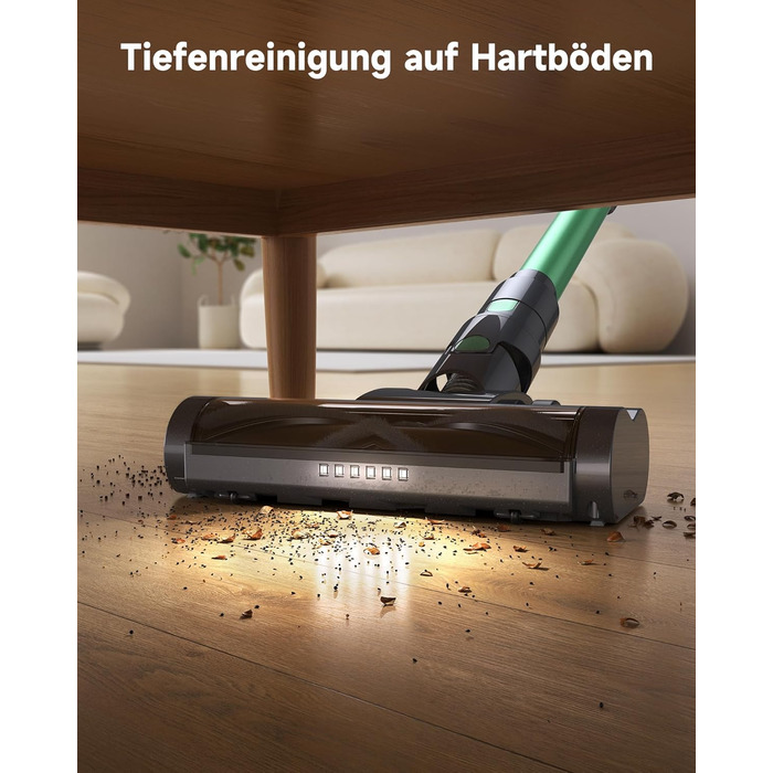 Бездротовий пилосос MIUZZY M241 30000Pa з акумулятором, 50 хв роботи, LED дисплей, для твердих поверхонь, килимів, шерсті тварин, зелений