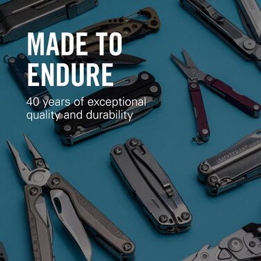 Leatherman Signal Multi-Tool - 19 Tools for Camping, Survival & Outdoor Activities - Light Blue with Nylon Sheath