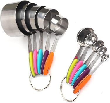 Stainless steel measuring cup for coffee powder, spices, and measuring scoop. Kitchen tools, easy to use and clean, perfect for a home gift. Measuring tools.