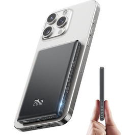 Powerbank Ntaanoo MagSafe 5000mAh з швидкою зарядкою 20W для iPhone 16/15/14/13/12, чорний