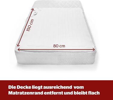 Електрична грілка під ковдру Silentnight Comfort Control, 80x150 см, 3 режими нагріву, швидко нагрівається, пральна машина, машинне прання