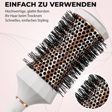 Набір гребінців Lily England Runde: 4 шт. Професійний набір для укладки волосся, 3 круглі гребінці та гребінь, подарунковий набір для жінок