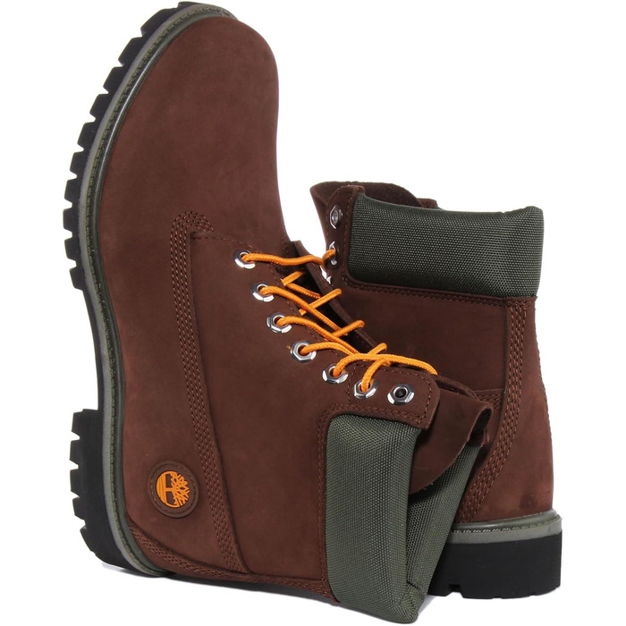 Черевики Timberland Premium 6 Inch з нубуку, темно-коричневого кольору, оранжеві, 41.5 EU