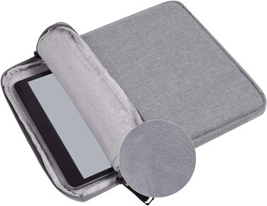 Чохол для Kindle / 6-7 дюймів: універсальний, захисний, світло-сірий