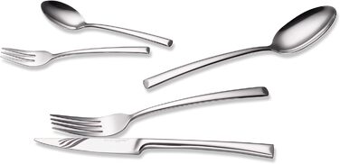 ECHTWERK Avelino Flatware Set, Silver Edition, 20-Piece, Dinner Set for up to 4 People, Stainless Steel 18/10, High-Gloss, High-Quality Cutlery Set, for Dining Table, Table Decoration for Weddings & Festive Tables
