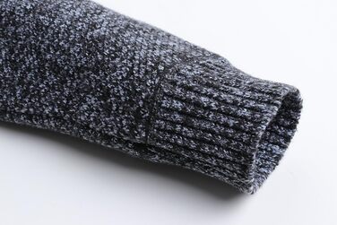 Чоловіча в'язана кофта-кардиган з коміром-стійкою та скандинавським візерунком. Тепла флісова куртка для чоловіків, XXL, темно-сірий