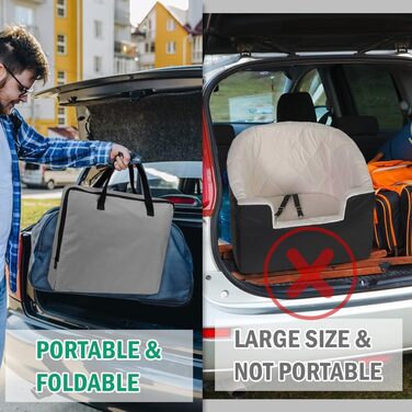 Автокрісло для собак Vivifying - безпечне та стабільне автокрісло для собак до 11 кг, з кріпленням на ремінь та плюшевою подушкою (сірий)