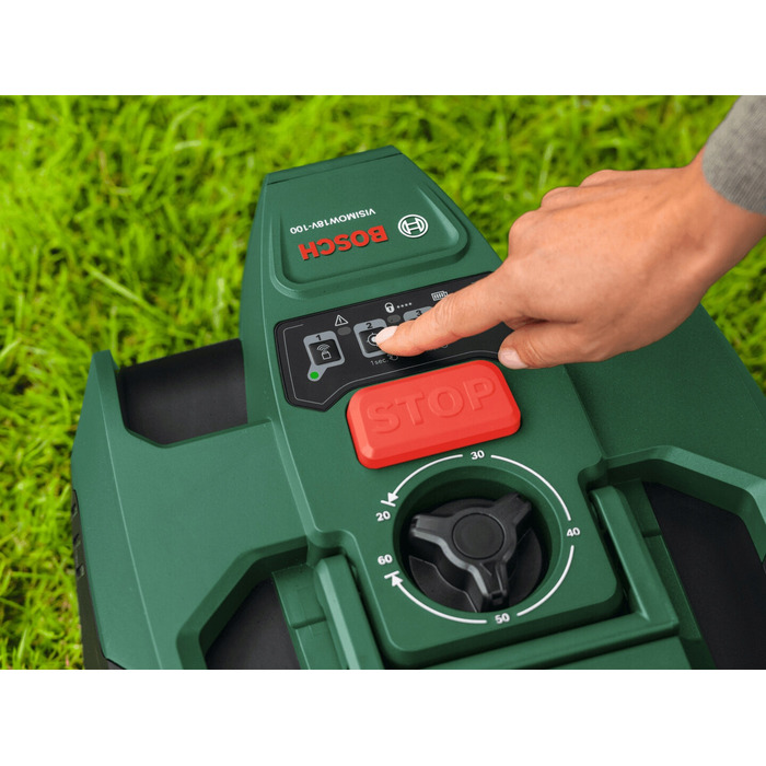 Робот-газонокосарка BOSCH Visimow 18V-100 (06008E1001) для площ до 100 м², ширина стрижки 16 см