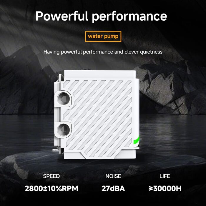 Jungle Leopard ProFlow AIO: 240мм водяне охолодження з LCD-дисплеєм, ARGB вентилятор, підтримка AM4/AM5/LGA1851/1700 (Чорний)